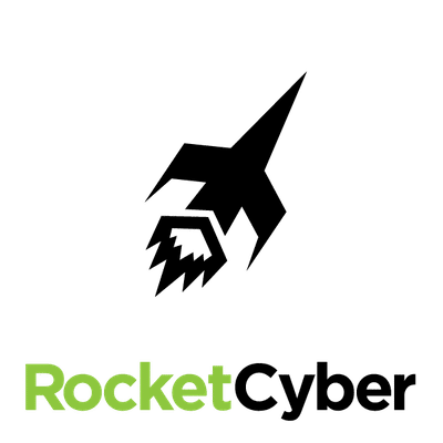 RocketCyber logo: a stylized black rocket icon above the green and black 'RocketCyber' wordmark.